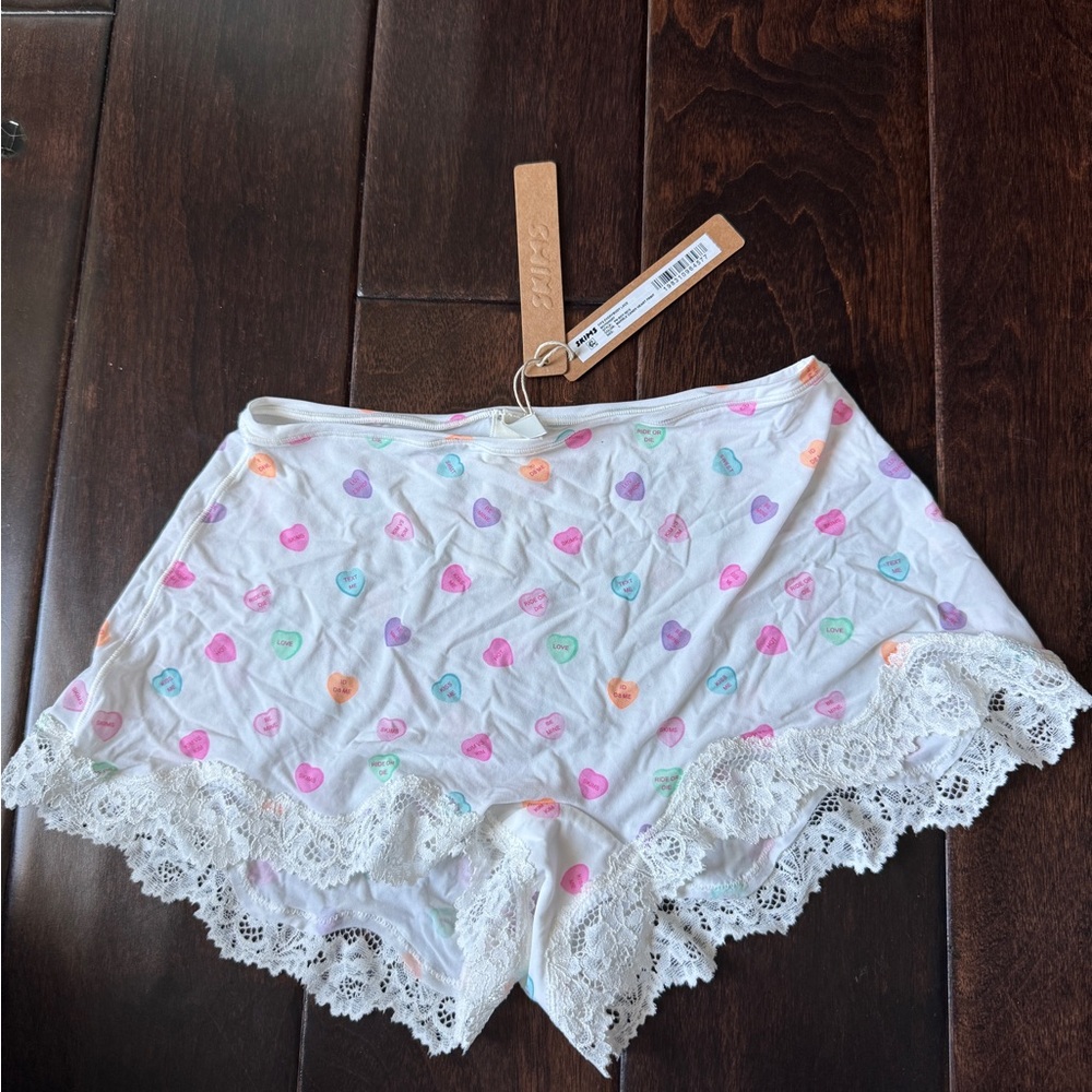 SKIMS Limited Edition No longer available on SKIMS Sleep Shorts Pastel Heart